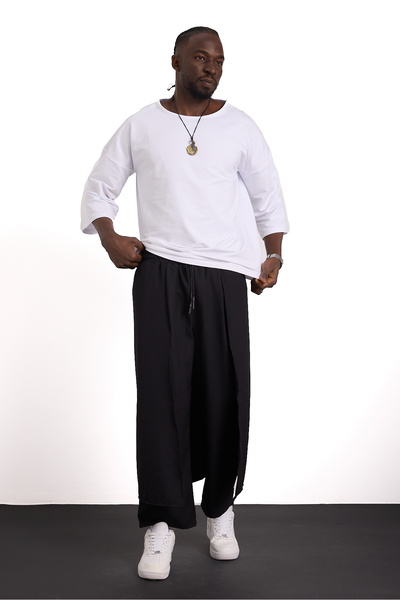 Superbluemexico Unisex New Generation Original Design Japanese Style Hakama Samurai Pants