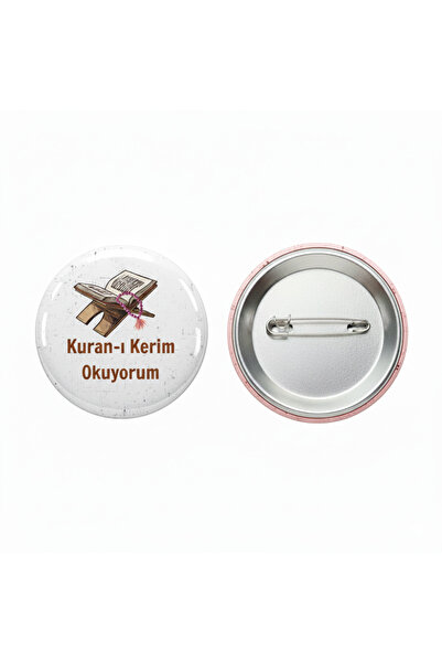 Gumustenevim Kuran- Kerim Okuyorum Temalı Motivasyon Metal Rozet (1 Adet)