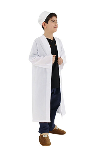 ihvan online Buhara Yaka Namaz Elbisesi Erkek Çocuk Cübbe Beyaz (SFA)