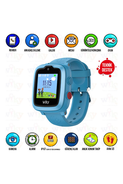 Wiky Watch 4 Plus Mavi Akıllı Çocuk Saati