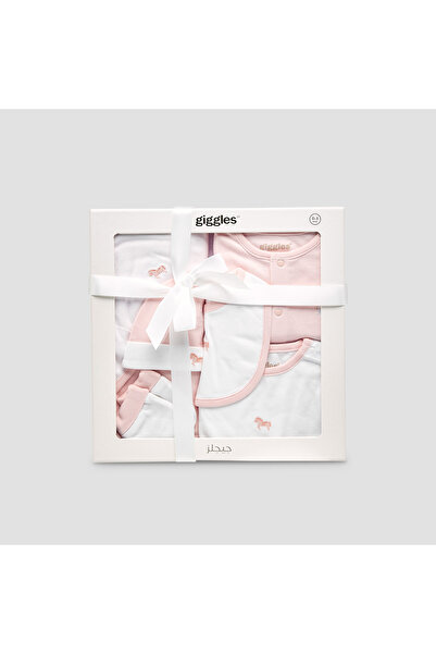 giggles 6-Piece Rocking Horse Embroidered Clothing Gift Set