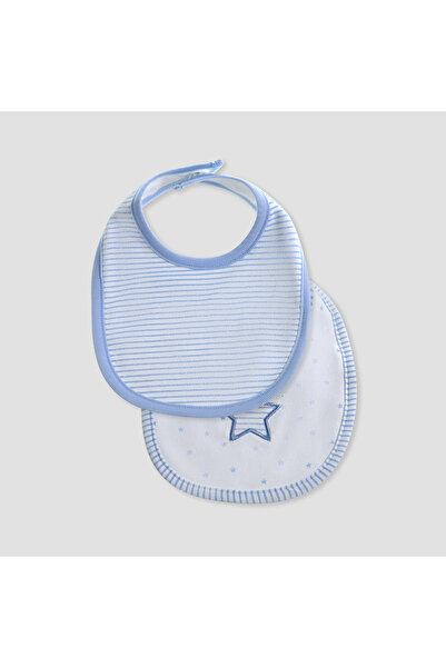 giggles Printed Bib with Button Closure - Set of 2