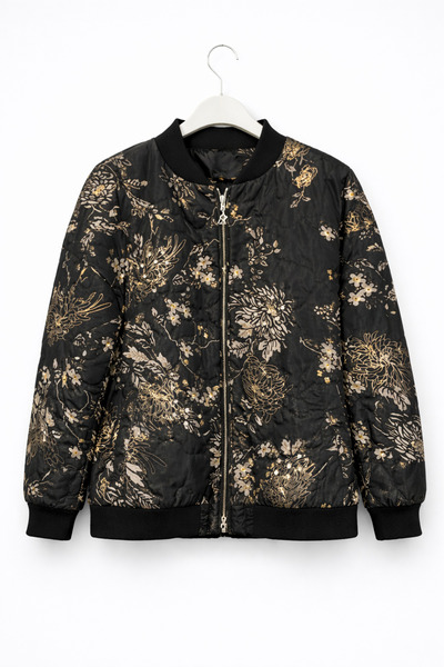 günay boutıque Plus Size Patterned Stone Detailed Coat