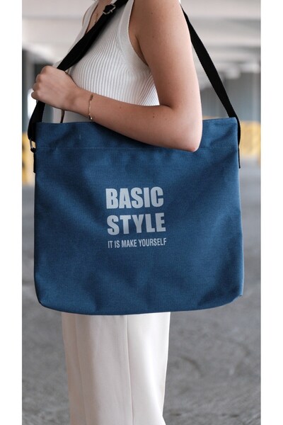 Leyaton حقيبة قماشية ذات حزام متقاطع باللون الأزرق الداكن LWLHM-RSYT34