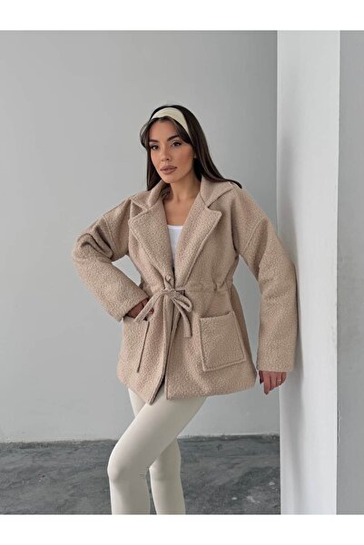 mydukkan.co Belted Boucle Coat