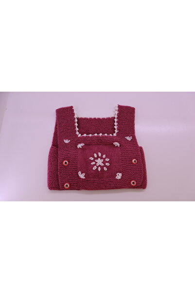 Mersin Alzheimer Derneği Gül Kurusu Renk El Örgüsü Bebek Süveteri en:27cm boy...