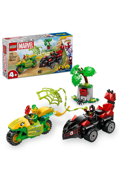 LEGO Marvel Spidey And His Amazing Friends Spin and Electro Dinosaur Vehicle ...