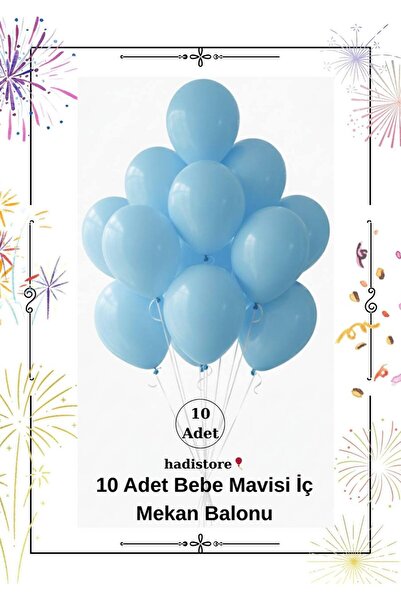 hadistore Bebe Mavisi 10 Adet 11-12” İç Mekan Parti Balonu – Sağlığa Zararsız...