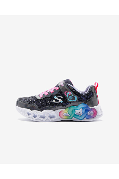 SKECHERS أحذية رياضية مضيئة باللون الأزرق الداكن للفتيات من إنفينيتي هارت لاي...