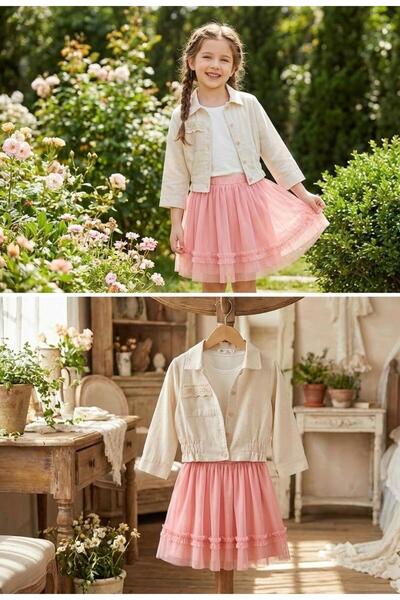 Store Kız çocuk 3'lü etekli takım