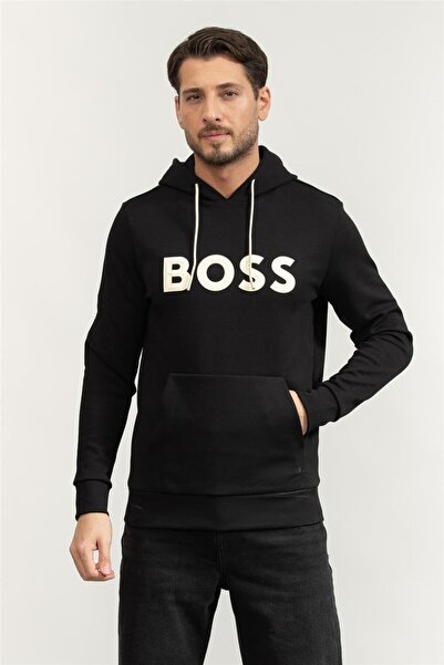 BOSS Pamuklu Regular Fit Kapüşonlu Logolu Sweat Erkek SWEAT 50551457 002
