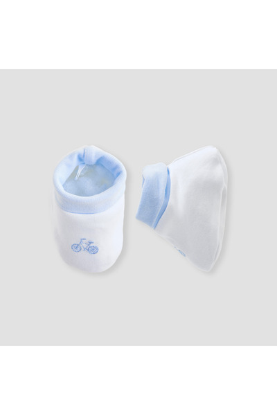 giggles Bicycle Embroidered Booties