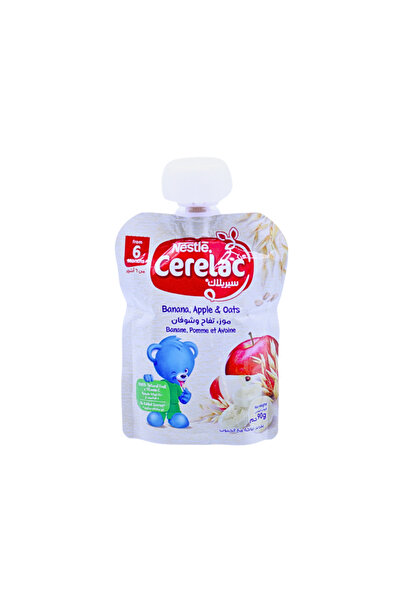 Cerelac مهروس أطفال بنكهة التفاح والموز والشوفان، 6 أشهر، 90 غرام
