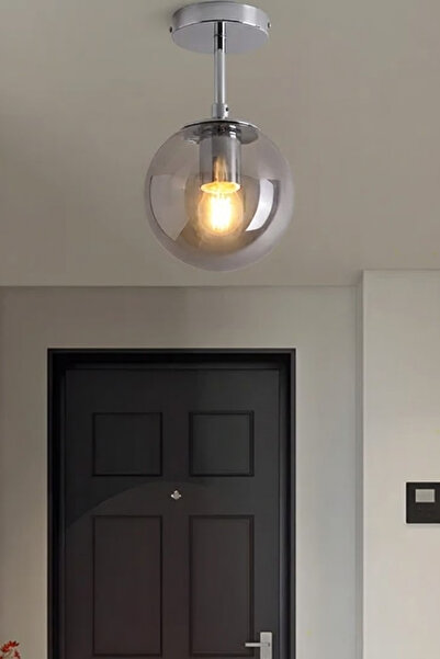 RONİSU AYDINLATMA Axon Tekli Camlı Plafonyer - Modern Tekli Camlı Plofonyer