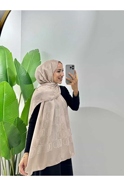 ALESYA SCARF Ring Pattern Antique Beige Shawl