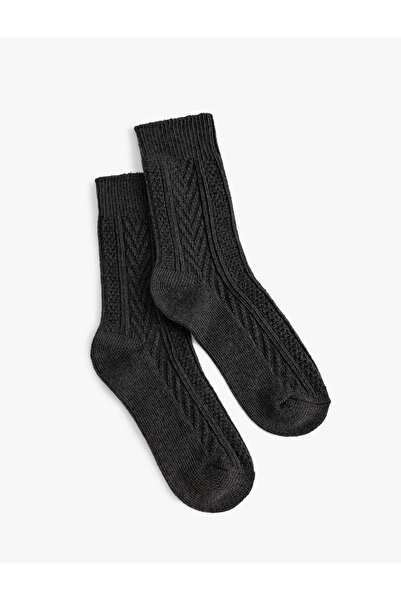 Koton Socket Socks Knitted Textured