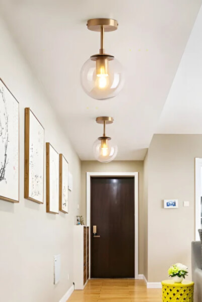 RONİSU AYDINLATMA Axon Tekli Camlı Plafonyer - Modern Tekli Camlı Plofonyer