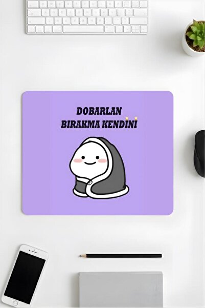pierrebella 18x22 Cm Desenli Mouse Pad Kaymaz Baskılı Tasarımlı Mouse Pad,Ofi...