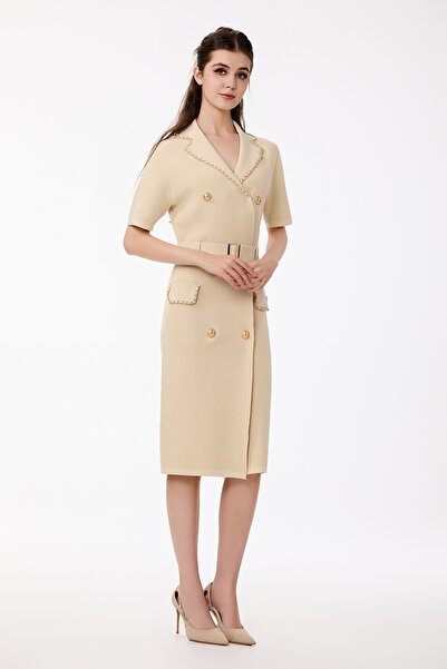 prando Crepe dress with a jacket cut