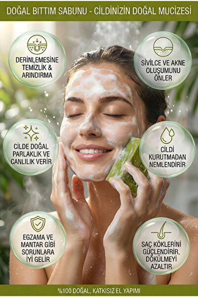 ŞİFAKÜR BİTKİSEL SAĞLIK ÜRÜNLERİ Şifakür Bıttım Sabunu Menengiç Yağlı Saç & C...