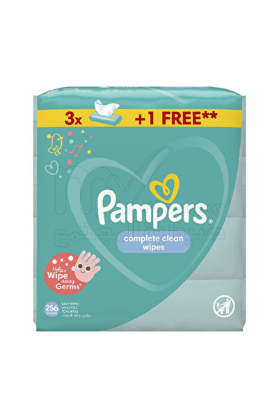 Pampers مناديل تنظيف كاملة 4×64 منديل
