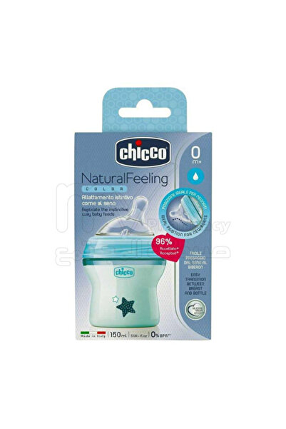 Chicco زجاجة طبيعية زرقاء 150 مل