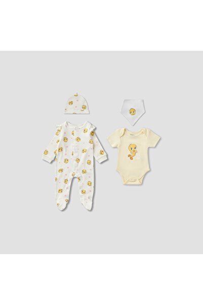 Disney طقم هدايا ملابس مطبوع عليه صورة تويتي مكون من 4 قطع