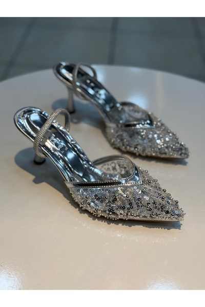 Alphus Serrace Stylish Women's Heeled Shoes with Elastic Back