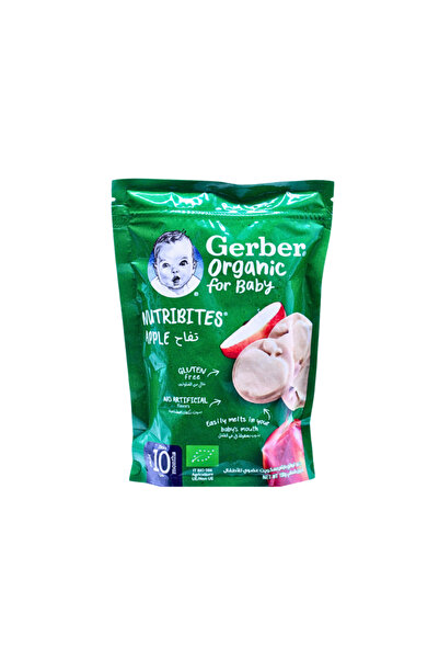 GERBER رقائق نوتريبفس العضوية للأطفال بنكهة التفاح 150 غرام