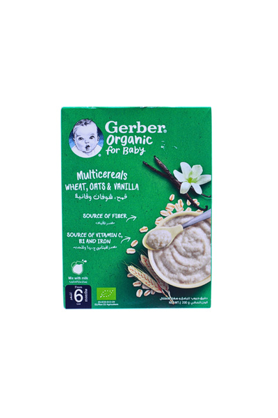 GERBER ORGANIC BABY MULTICERALS VANILLA 6M 200G