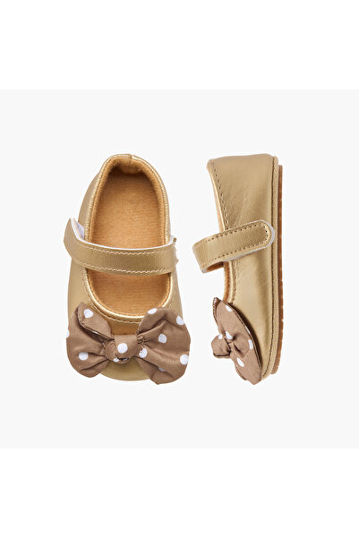 Juniors بوت قصير مزين بفيونكة منقطة