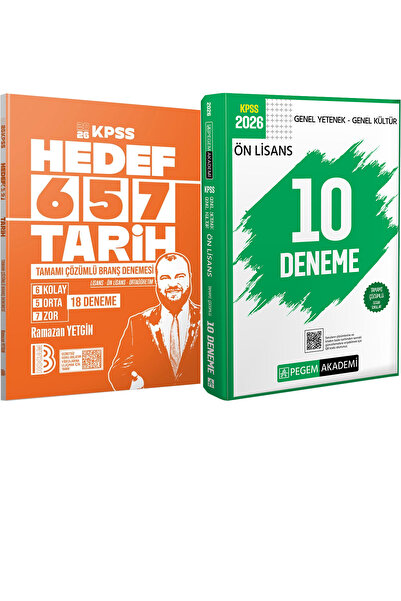 Benim Hocam Yayınları 2026 KPSS Hedef 657 Tarih 18 deneme - 2026 KPSS Ön Lisa...