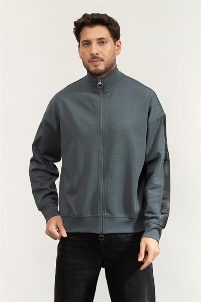 Armani Exchange Erkek Fermuarlı Sweatshirt
