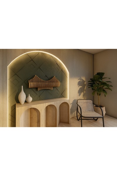 SYB ALBA Parametrik Dekoratif Duvar Eşya Rafı 100x44