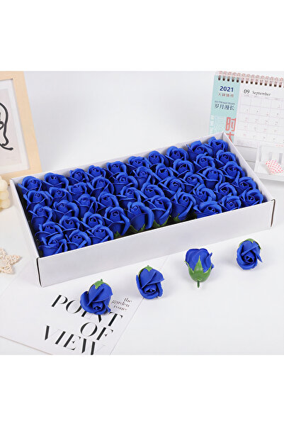 JML1 Trandafiri parfumați 50/set din săpun, floare 7x5cm, cutie 45x23cm, alba...