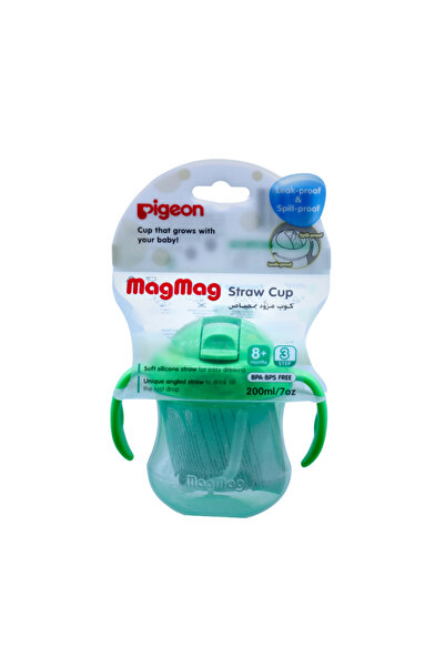 Pigeon STRAW CUP STEP 3 +8M GREEN 200ML