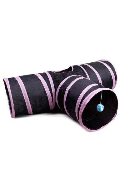 BLOOMING TIME 3-Tunnel Foldable Cat Tunnel Drill Bucket