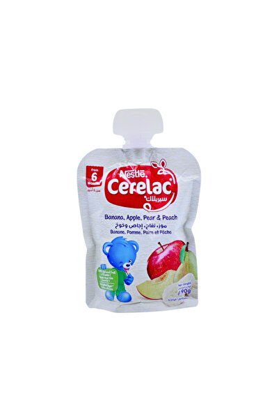 Cerelac BABY PUREE BANANA APPLE PEAR PEACH 6M 90G