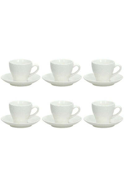 Tognana Olimpia Margaret 6-Piece Porcelain Coffee Cup & Saucer Set 100 cc