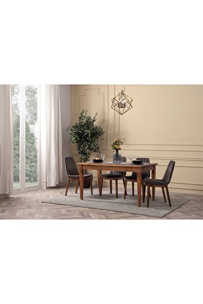 Vivense NORMA AHŞAP MASA TAKIMI, 120x80