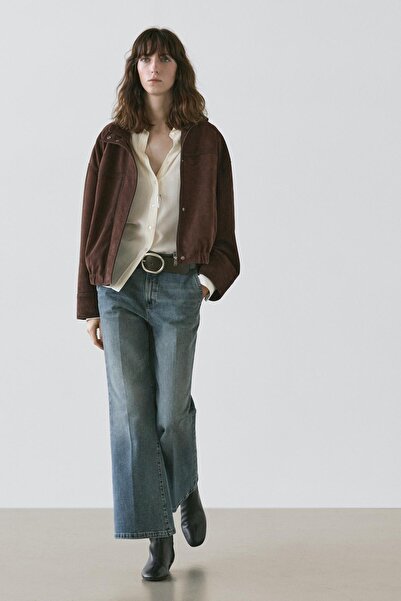 Massimo Dutti Orta bel İspanyol paça jean