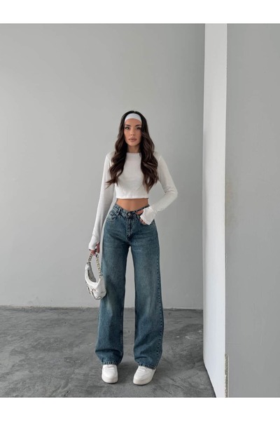 mydukkan.co Vintage Wide Leg Jean Pants