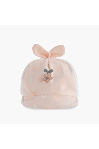 Juniors قبعة على شكل أذني أرنب مع إغلاق بشريط لاصق