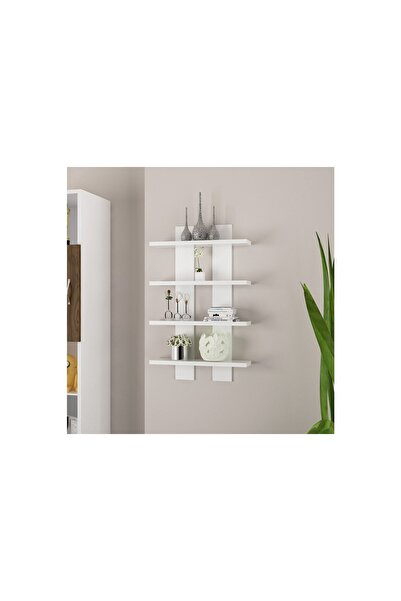 Vivense NERGİS DUVAR RAFI, DÖRTLÜ, BEYAZ