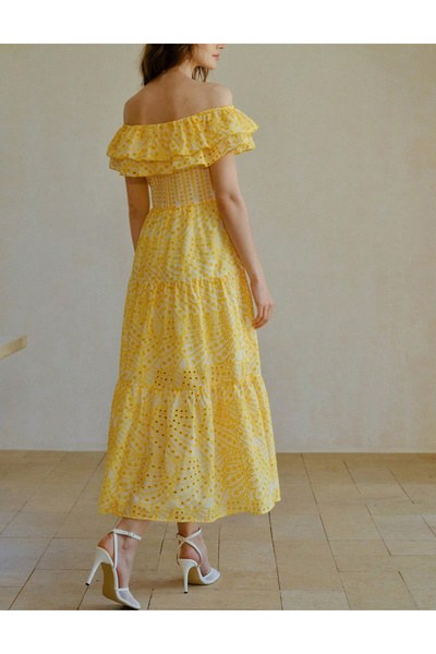 Sheya Shein maxi dress, yellow