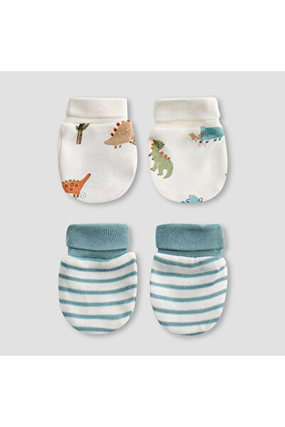 Juniors قفازات بنقشة ديناصورات - طقم من قطعتين