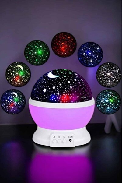 NATUREL Starmaster Yıldızlı Dönen Işıklı Gece Lambası Gökyüzü Projeksiyon