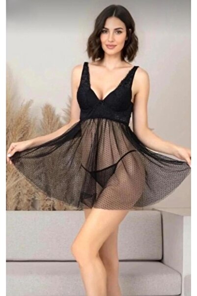 Nurteks Къса нощница от тюл - N5402