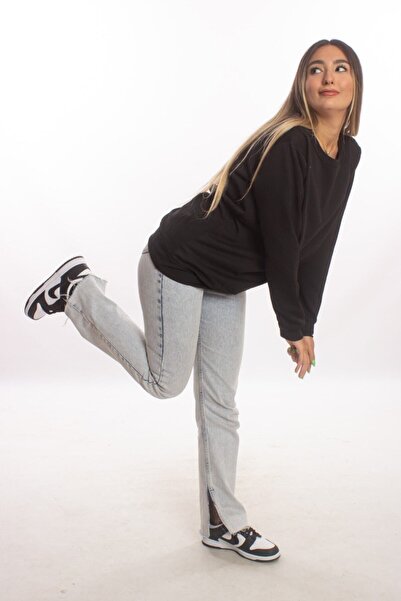 Abruzzo Oversized Women's Sweatshirt - Black