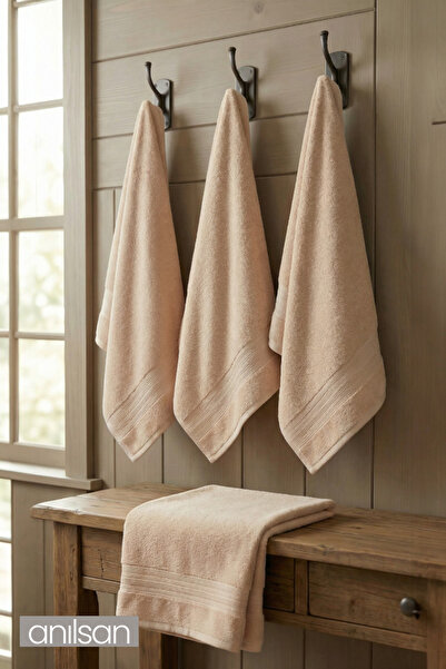Anılsan 6-Piece Vanilla 30X50 cm Hand and Face Towel Set |   Kitchen Towel 10...